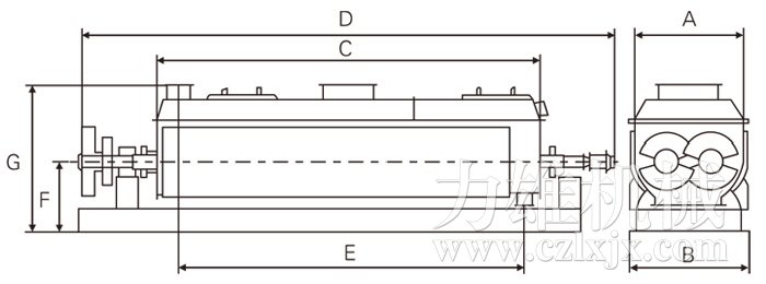空心槳葉干燥機結(jié)構(gòu)示意圖