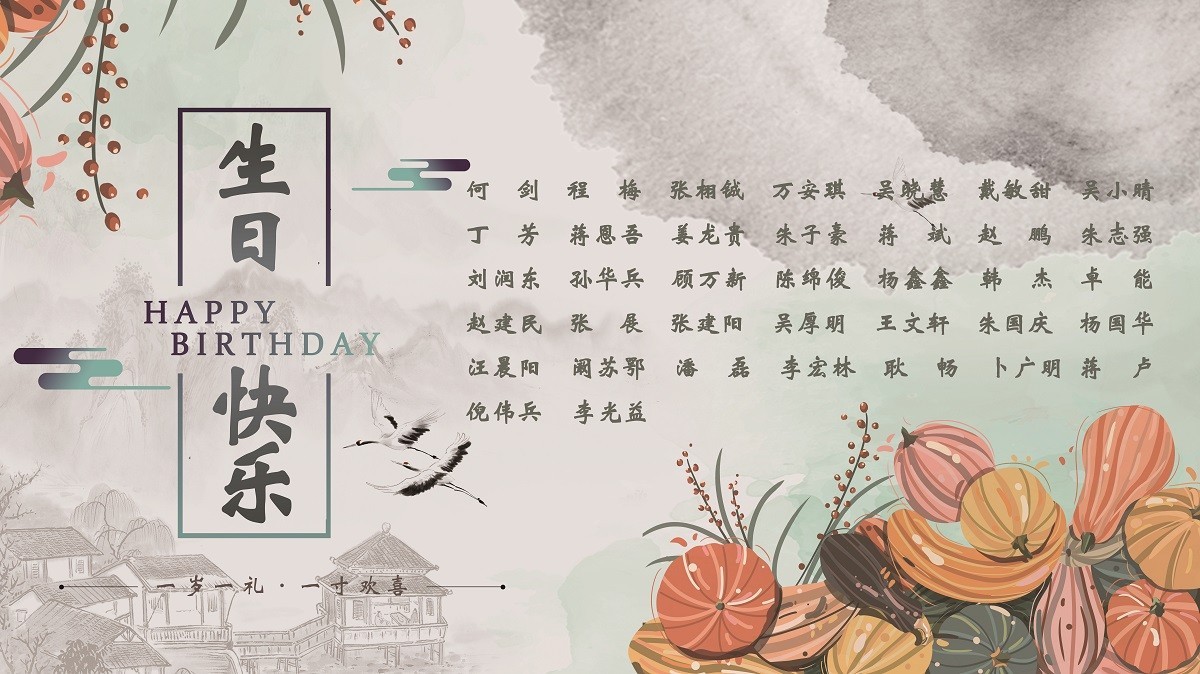 【生日祝?！抗ё?0月生日的員工生日快樂(lè)！